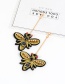 Fashion Gold Color Embroidery Decorated Earrings