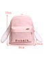 Fashion Pink Rabbit Ear Shape Decorated Backpack