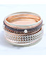 Fashion Gold Color+white Diamond Decorated Bracelet (8 Pcs)