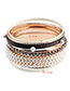 Fashion Gold Color+white Diamond Decorated Bracelet (8 Pcs)