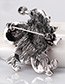 Fashion Antique Silver Santa Claus Shape Decorated Brooch