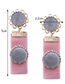 Lovely Pink Color-matching Decorated Earrings