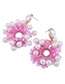 Fashion Dark Blue Hollow Out Decorated Earrings