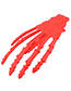 Personality Red Hand Bone Shape Decorated Hair Clip