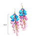 Bohemia Pink Color-maching Decorated Tassel Earrings