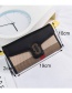 Fashion Black Color Matching Decorated Wallet