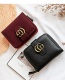 Fashion Black Pure Color Decorated Wallet