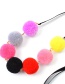 Fashion Multi-color Fuzzy Ball Decorated Color Matching Necklace