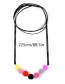 Fashion Multi-color Fuzzy Ball Decorated Color Matching Necklace