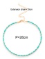 Fashion Blue Beads Decorated Pure Color Choker