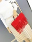 Fashion Red Tassel Decorated Bag