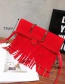 Fashion Red Tassel Decorated Bag