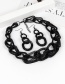 Fashion Silver Color+black Color Matching Decorated Jewelry Set