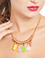Fashion Gold Color Tassel Decorated Necklace