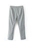 Fashion Gray Grid Pattern Decorated Trousers