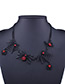 Fashion Black Cobweb&spider Decorated Simple Necklace