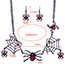Fashion Black Cobweb&spider Decorated Jewelry Sets