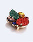 Fashion Multi-color Gemstone Decorated Color Matching Brooch