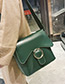 Elegant Green Circular Ring Decorated Shoulder Bag