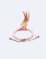 Fashion Pink Feather Decorated Bracelet