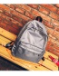 Fashion Gray Pure Color Decorated Backpack  Nylon