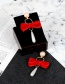 Fashion Red Bowknot&pearls Decorated Simple Earrings
