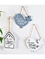 Lovely White Letter Pattern Decorated House Shape Wall Ornaments