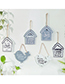 Lovely Gray Letter Pattern Decorated House Shape Wall Ornaments