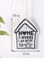 Lovely White Letter Pattern Decorated House Shape Wall Ornaments