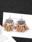 Fashion Multi-color Tassel Decorated Sector Shape Earrings