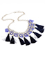 Fashion Blatic Leaf&tassel Decorated Simple Necklace