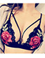 Sexy White Embroidery Flower Decorated Simple Bra