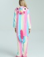 Trendy Multi-color Cartoon Horse Shape Decorated Siamese Pajamas