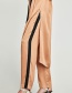 Trendy Khaki Ribbon Decorated Smooth Long Pants