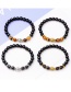 Fashion Silver Color +black Buddha Head&beads Decorated Bracelet