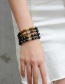 Fashion Silver Color +black Buddha Head&beads Decorated Bracelet