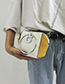 Fashion Yellow Circular Ring Decorated Shoulder Bag