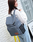Fashion Blue Pure Color Decorated Traveling Backpack
