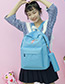 Fashion Light Green Girl Pattern Decorated Pure Color Backpack