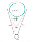 Fashion Silver Color Corss Shape Decorated Multilayer Necklace