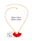 Bohemia Plum-red Fan Shape Decorated Tassel Necklace