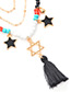 Bohemia Multi-color Star Shape Decorated Multilayer Necklace