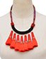 Bohemia Red Hand-woven Decorated Tassel Necklace