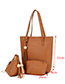 Fashion Brown Tassel Pndant Decorated Bags (3pcs)