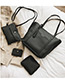 Fashion Light Gray Pure Color Decorated Bags (4pcs)