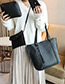 Fashion Dark Gray Pure Color Decorated Bags (4pcs)