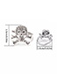 Personality Silver Color Skull Shape Decorated Ring