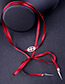 Trendy Red Bullet Shape Pendant Decorated Long Necklace
