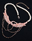 Trendy Pink Swan Shape Decorated Simple Necklace