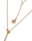 Elegant Gold Color Long Tassel Decorated Double Layer Necklace